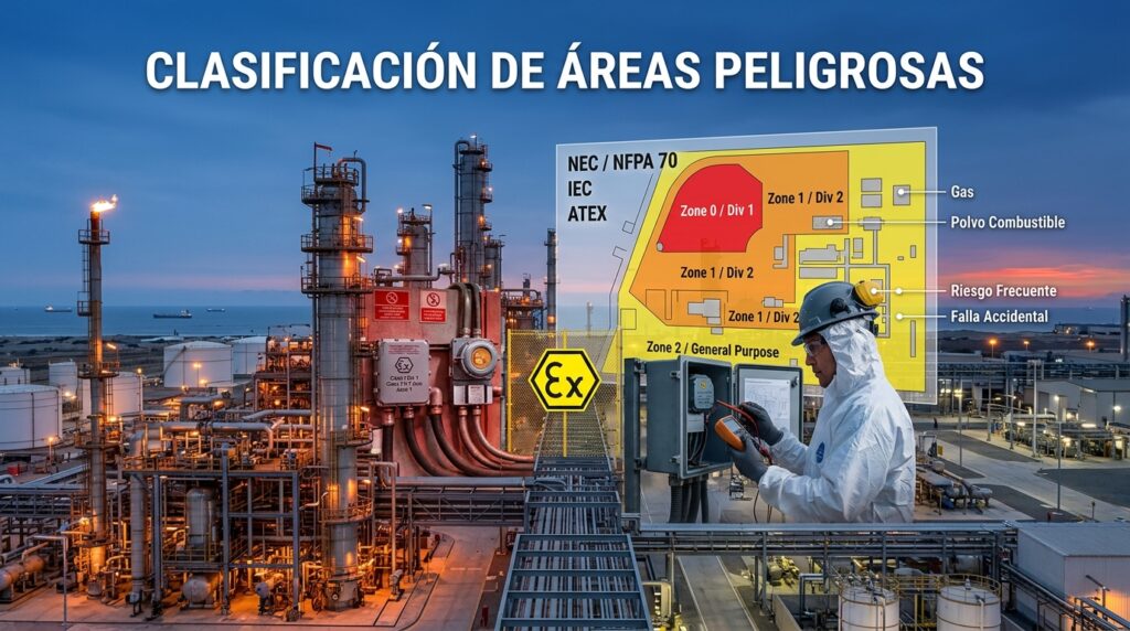 Clasificación de Áreas Peligrosas en Proyectos Industriales Guía de Normativas NEC IEC y ATEX
